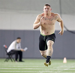 Dylan Wynn au Pro Day