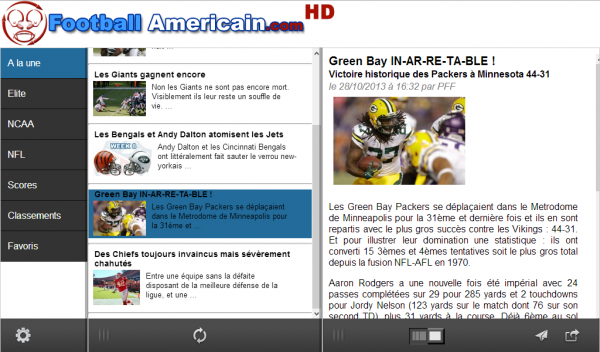 Home page version tablet