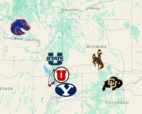Wild West Football Tour Map