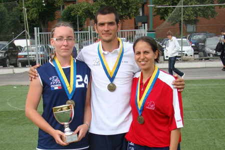 Bleu Blanc Rouge ! Margot Cantinotti avec ses coachs Sylvain Guyot et Krystel Lemoine