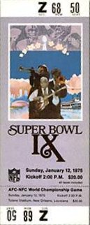 Le ticket du Super Bowl IX