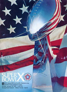 Le programme du Super Bowl X