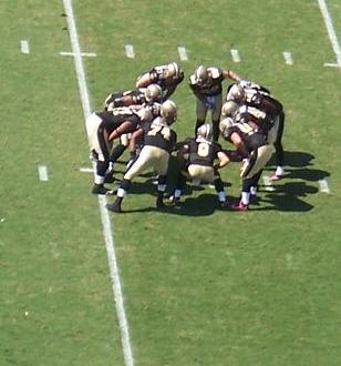 Brees dans le Huddle