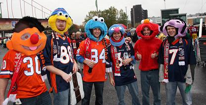 Une belle brochette de fans anglais