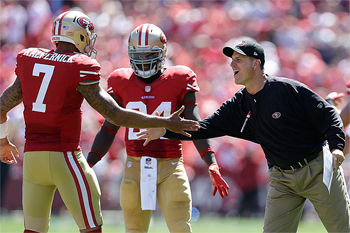 Kaep et Harbaugh