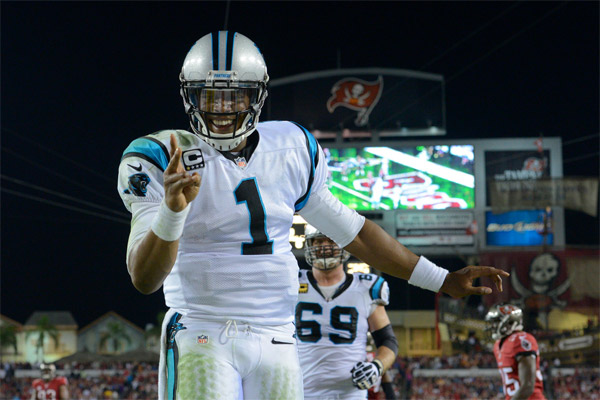 Cam Newton peut avoir le sourire
