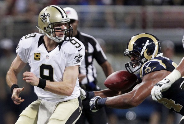 Drew Brees en perd son ballon