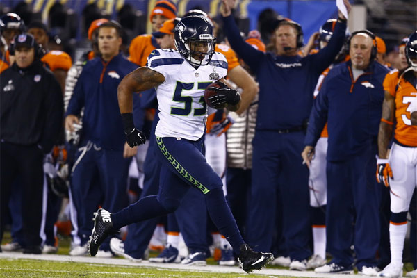 Malcolm Smith, le MVP, réalise le pick 6 sur Manning