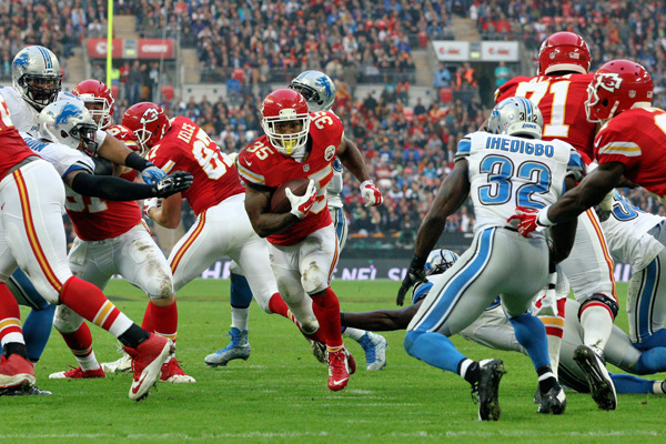 Charcandrick West a inscrit le troisime touchdown du match