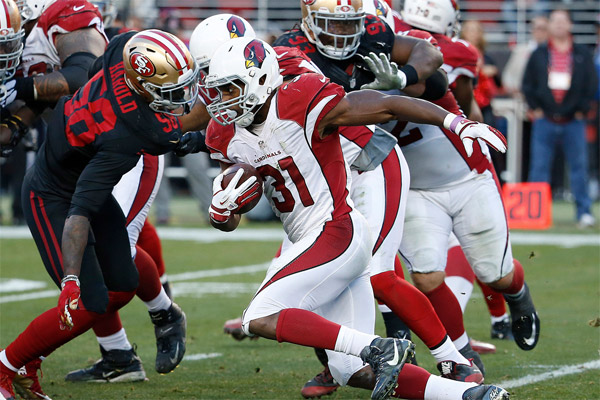 David Johnson a marqué l'un des 2 TD de son équipe dimanche