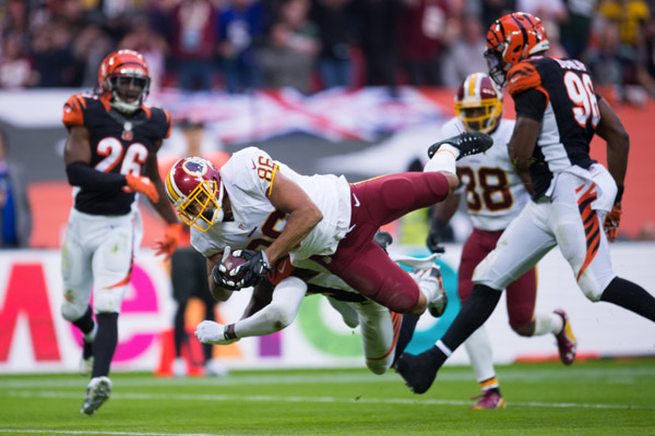 Jordan Reed auteur d'un superbe match pour les Redskins