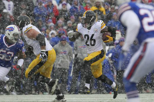 Le'Veon Bell s'échappe. Une image que ne veut pas voir les Chiefs dimanche