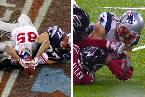 Le Helmet Catch de Tyree vs le Catch d'Edelman