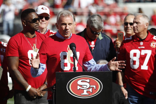 Joe Montana et les anciennes gloires clbrent Dwight Clark