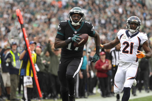 Alshon Jeffery bat Aqib Talib pour le 1er TD du match (32y)
