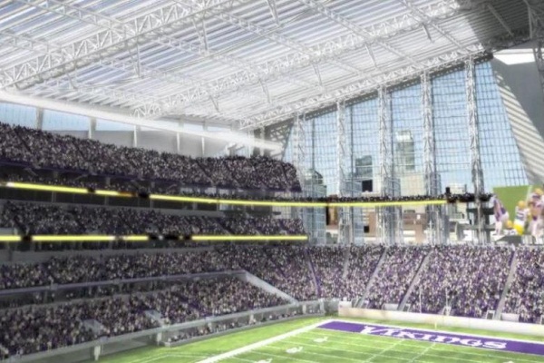 Vue intérieure du nouveau stade des Vikings