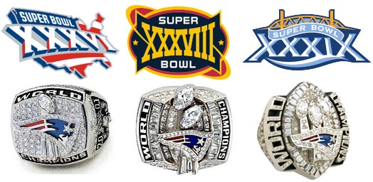 Les bagues de champions du Super Bowl