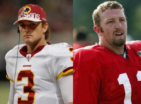 Beck et Clemens, le duo de <span class='glossary'><a href='/glossaire#quarterback'>QB</a><span class='explanation'><b>Quarterback</b><br/>c'est le strat�ge de l'�quipe. Il d�cide des tactiques avec ses coachs. Il est charg� de transmettre la balle � ses coureurs et de distiller les passes � ses receveurs.</span></span> des Skins