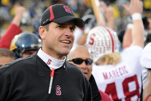 Jim Harbaugh savoure la victoire