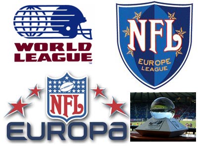 Les logos successifs de la NFL Europa 