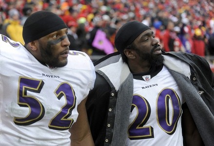 Ray Lewis (52) et Ed Reed (20)