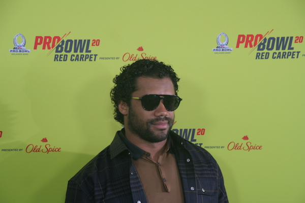 Russell Wilson sur le tapis rouge