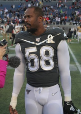 Von Miller en interview d'aprs-match au Pro Bowl 2020