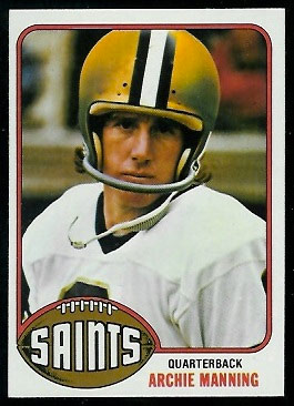 La carte Topps 1976 d'Archie Manning