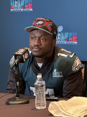 AJ Brown au Super Bowl LVII