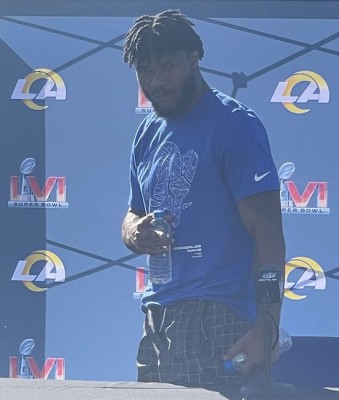 Cam Akers au Super Bowl LVI