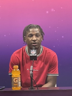 Mike Hilton, stoque aprs la dfaite des Cincinnati Bengals au Super Bowl LVI