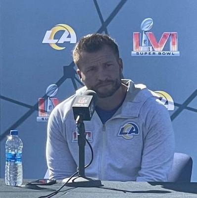 Sean McVay au Super Bowl LVI