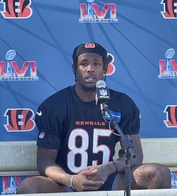 Tee Higgins au Super Bowl LVI