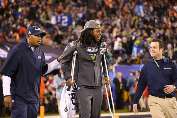 Richard Sherman blessé en fin de Super Bowl XLVIII