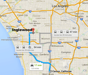 14 miles sparent Inglewood et Carson
